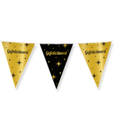 Gefeliciteerd Slinger Goud Zwart 10m